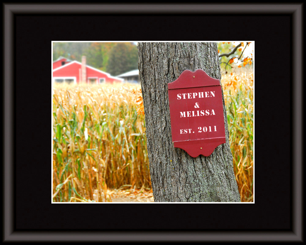 Farm Sign Personalized Art Print