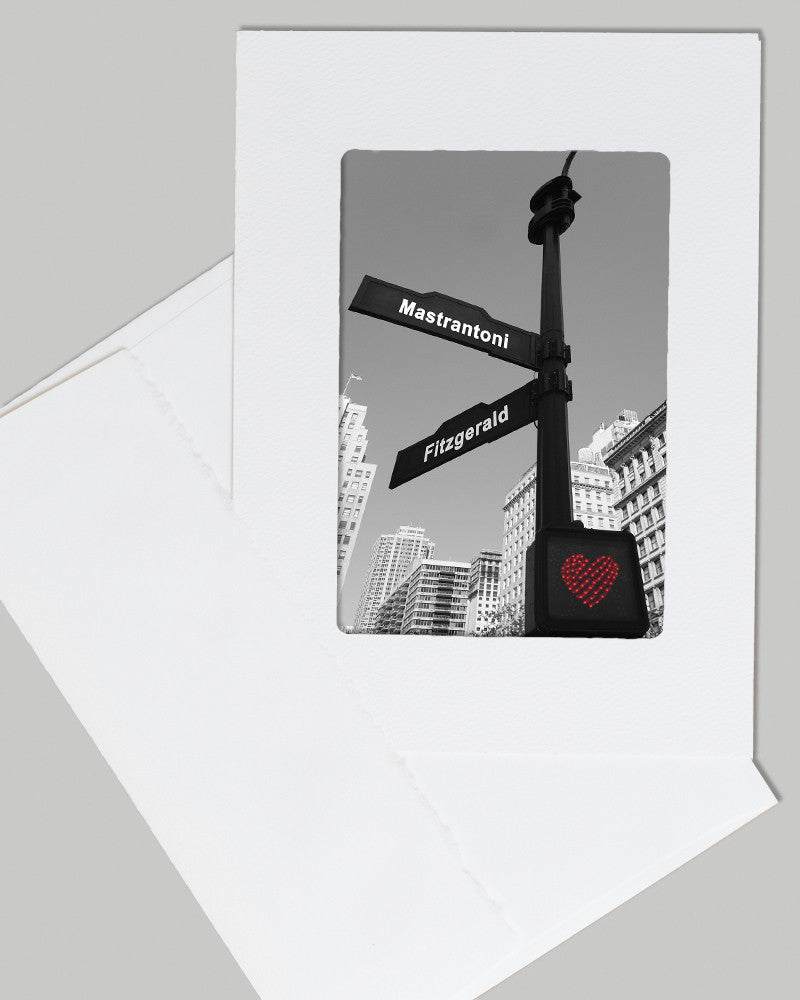street signs personalized card