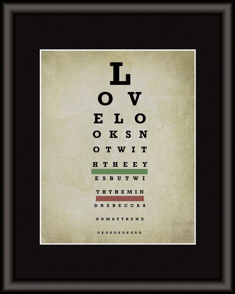 eye chart personalized