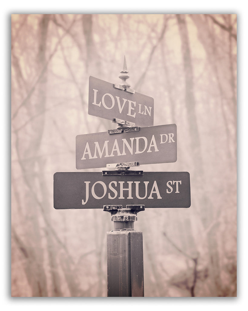 personalized street sign print