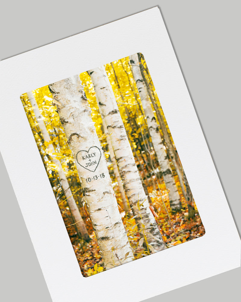 Birch Tree Personalized Card