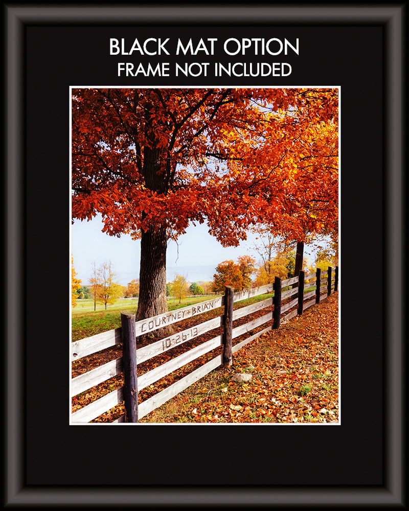 Autumn Fence Personalized Print