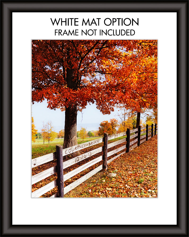 Autumn Fence Personalized Print