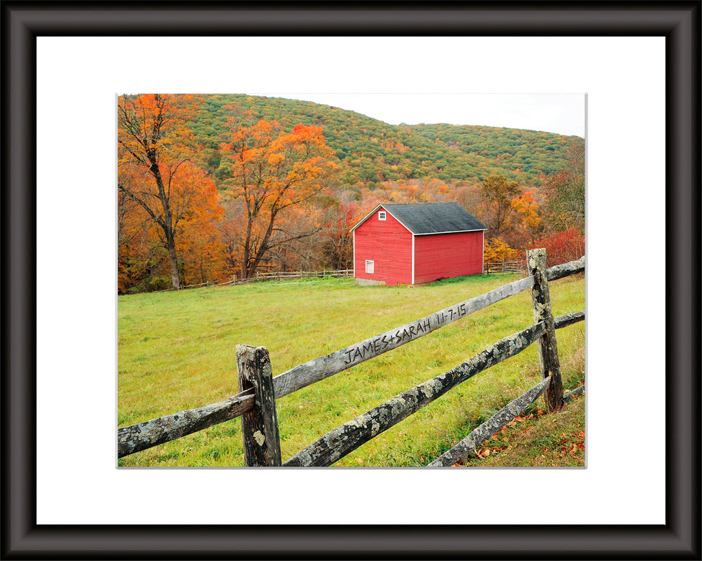 fence and barn personalized art