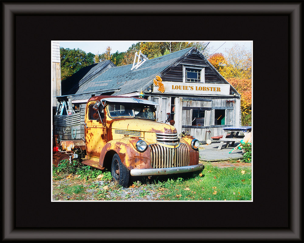 old truck and lobster shack print