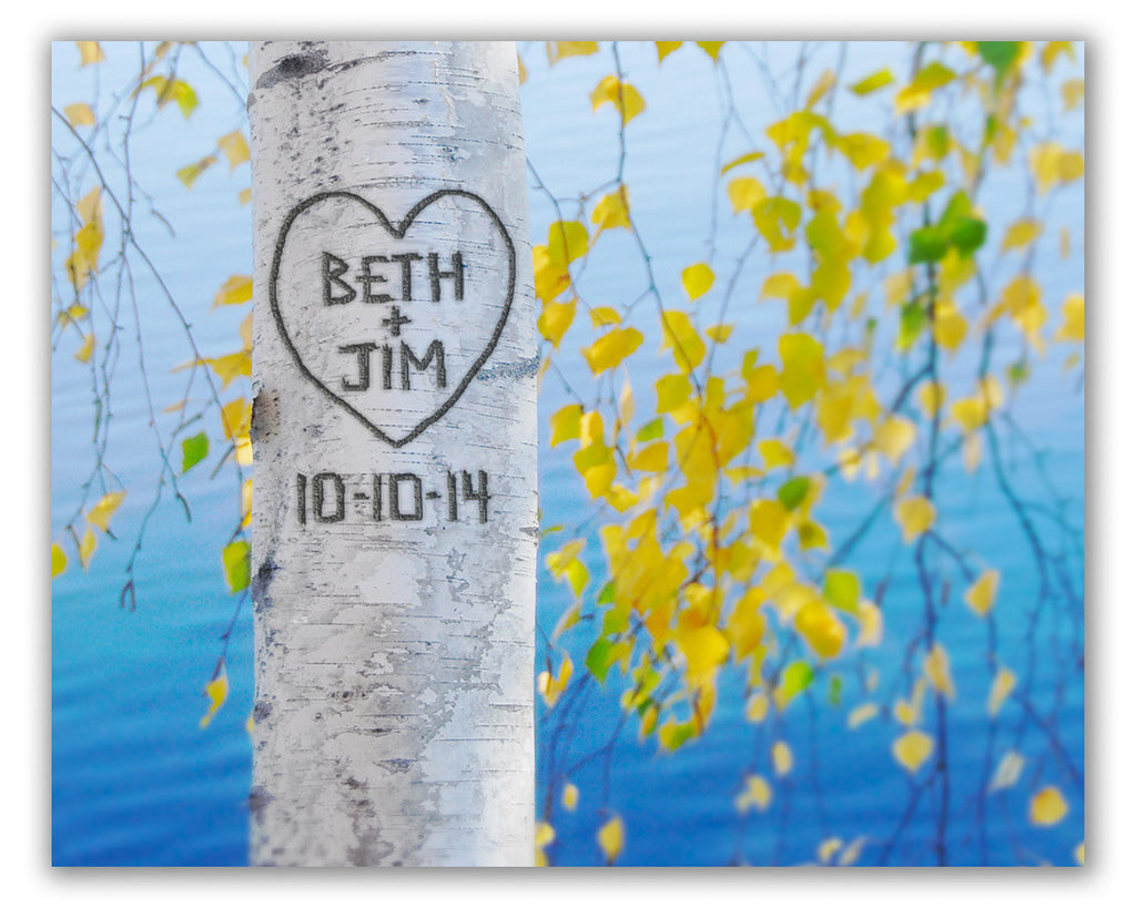 personalized birch tree print