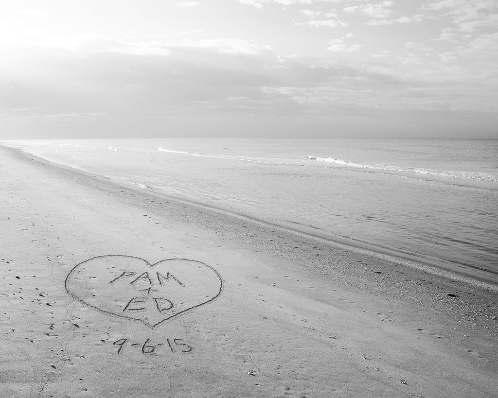 Beach Heart Personalized Print