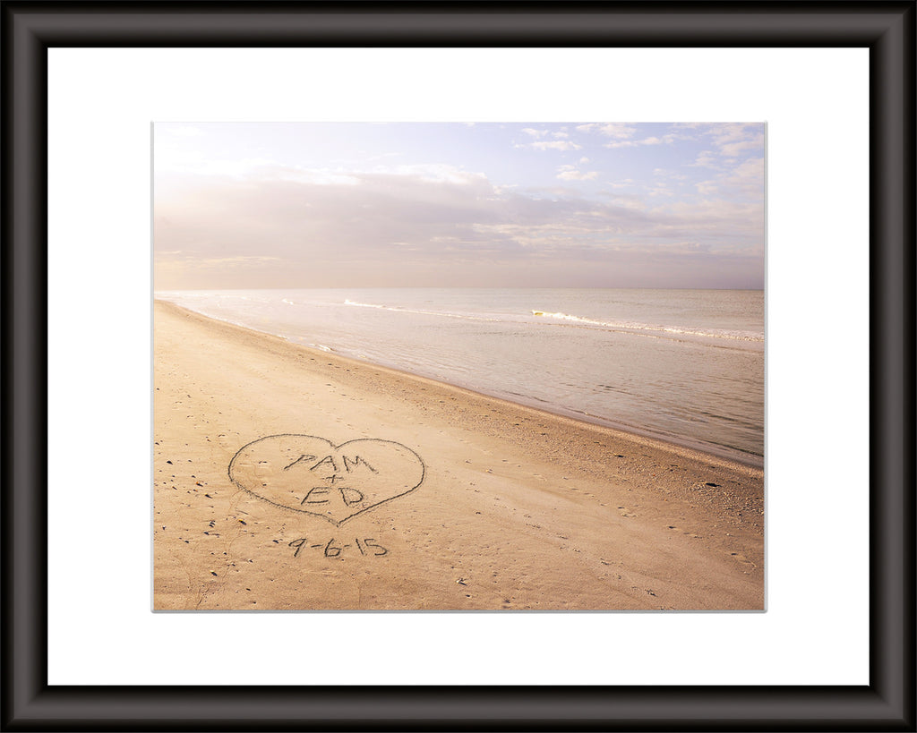 Beach Heart Personalized Print